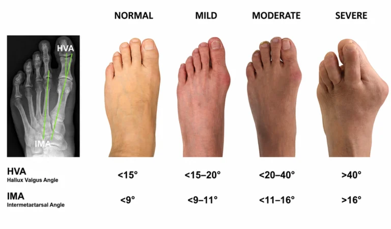 image showing bunion and their progression