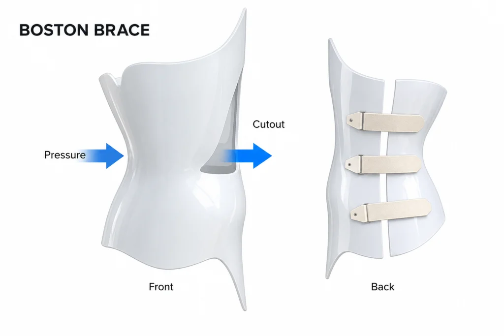 boston brace for correction of spinal deformities